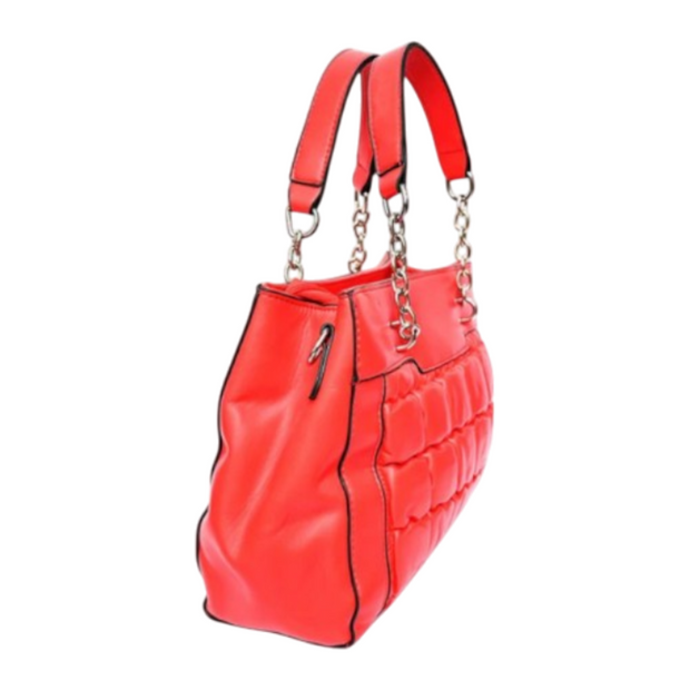 Voran Red Quilted Tote Bag  Bold Chic &amp Spacious Female