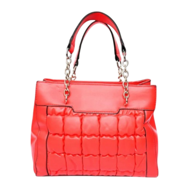 Voran Red Quilted Tote Bag  Bold Chic &amp Spacious Female